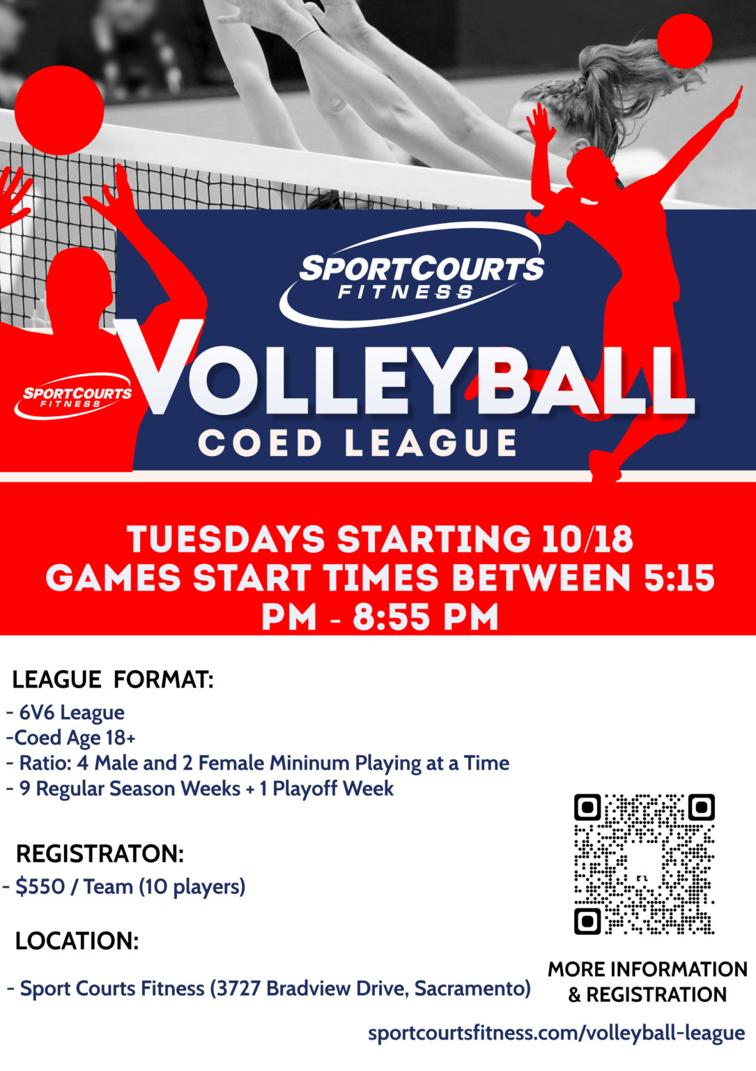 Volleyball League | Sport Courts Fitness